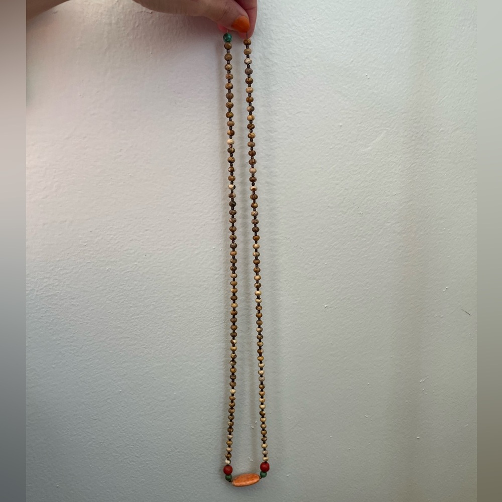 Stone Beaded Necklace with Stone Accents